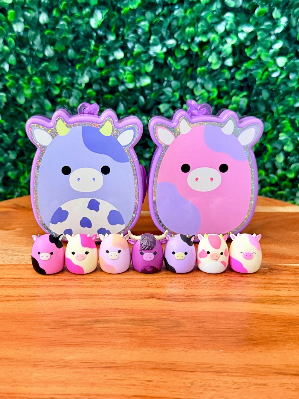 Squish-a-longs by Squishmallows Pink & Purple Cow Bundle